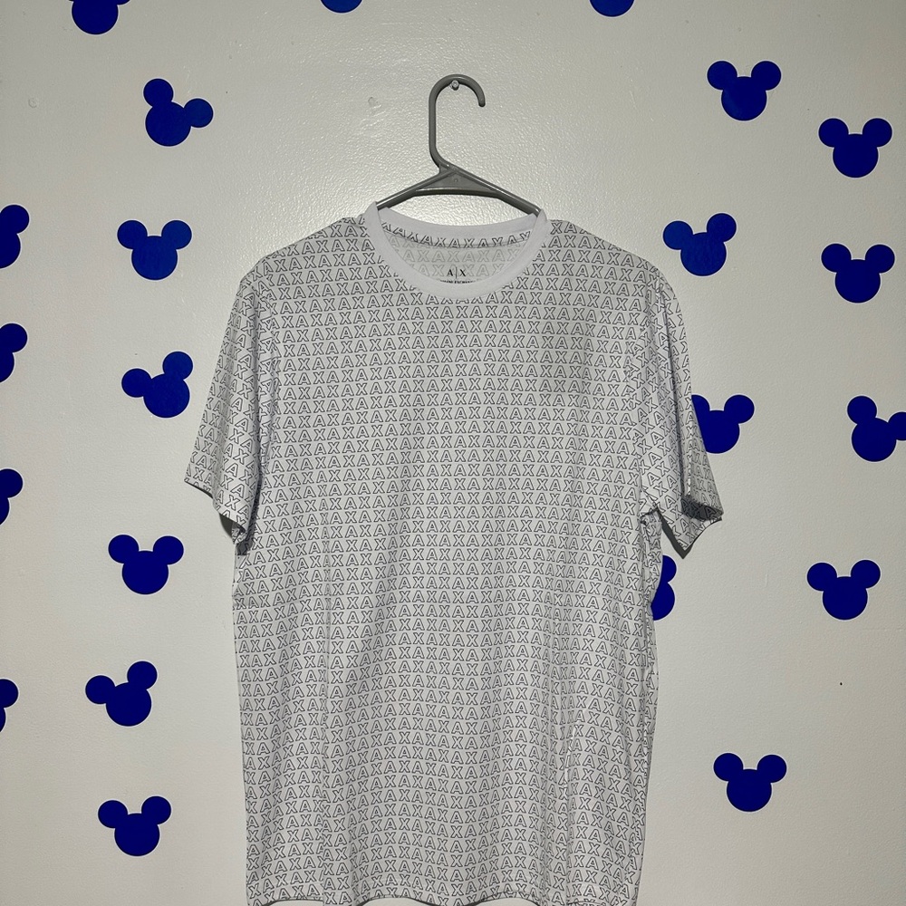 Armani White Patterned Men's Shirt